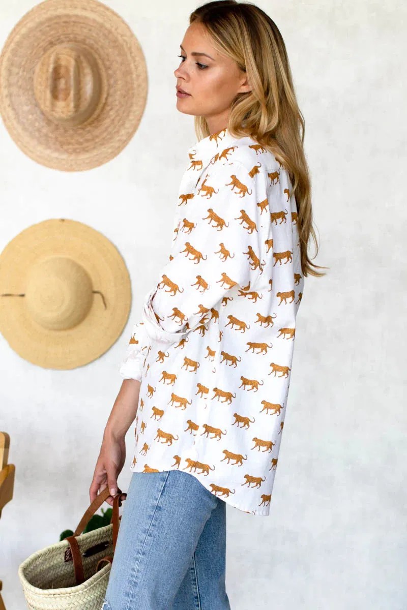 Ryan Shirt | Ivory Cheetah Organic sold by Belletique product image thumbnail 2