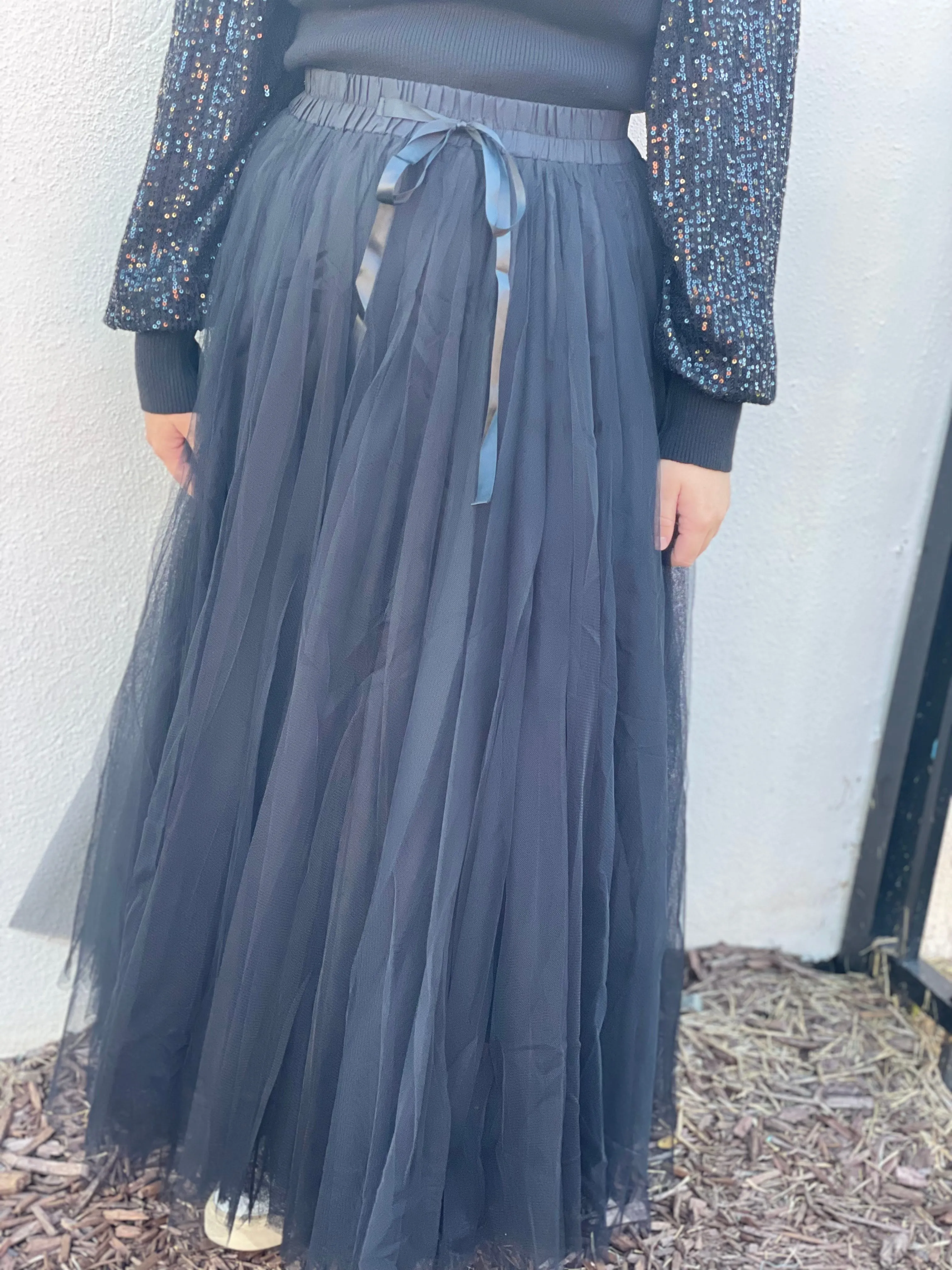 Tulle Skirt | Black sold by Belletique