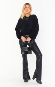 Vienna Sweater | Black Knit sold by Belletique