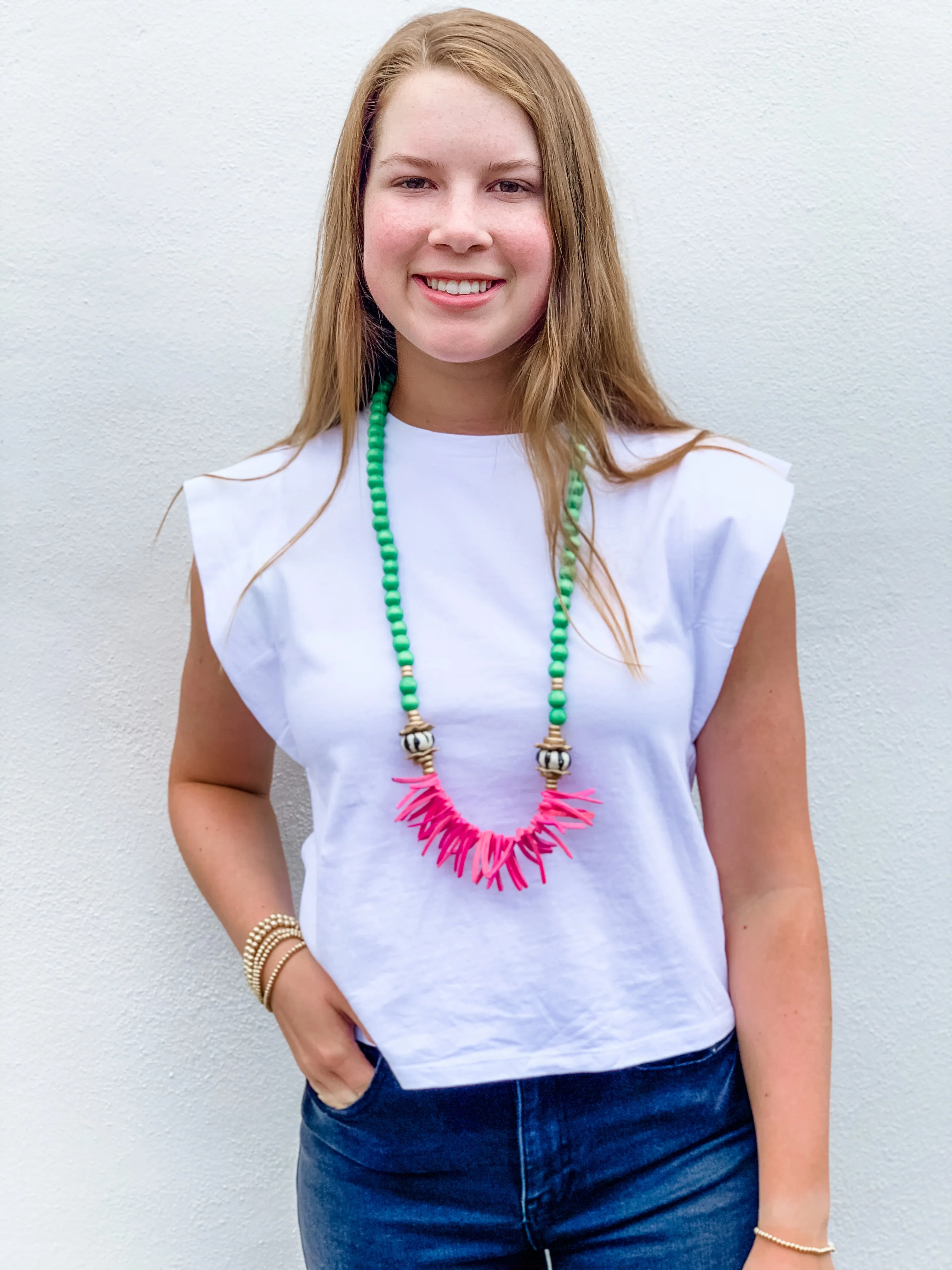 Sleeveless T-Shirt | White sold by Belletique product image thumbnail 2