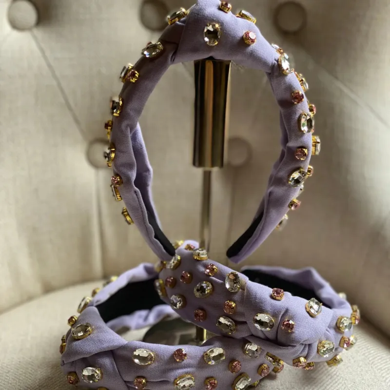 Purple Headband with Colored Stones sold by Belletique