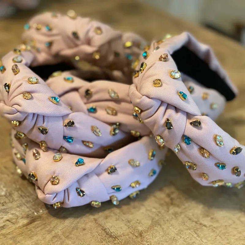 Pink Headband with Multi Stones sold by Belletique