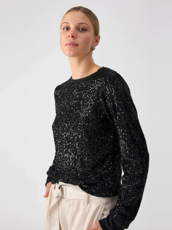 Sparkle Together Top | Black sold by Belletique