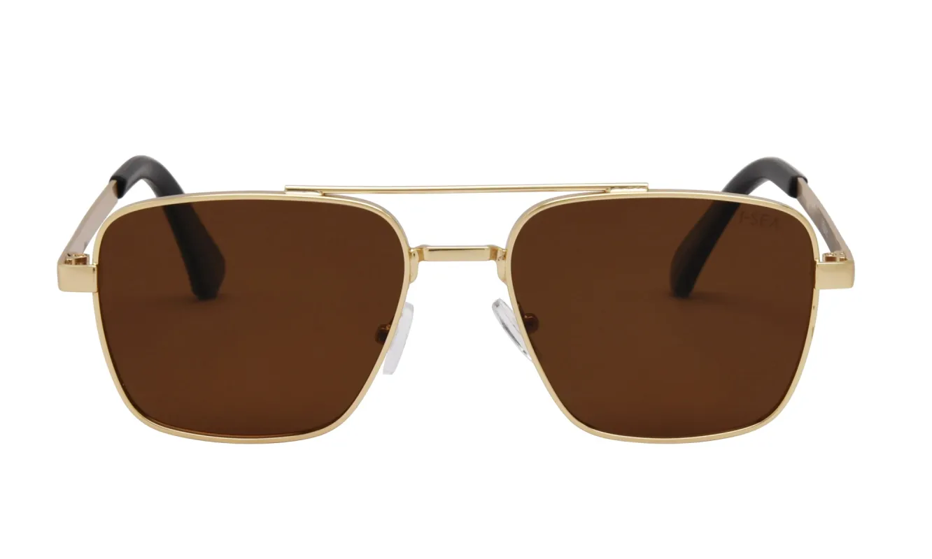 Brooks Sunglasses | Gold/Brown sold by Belletique