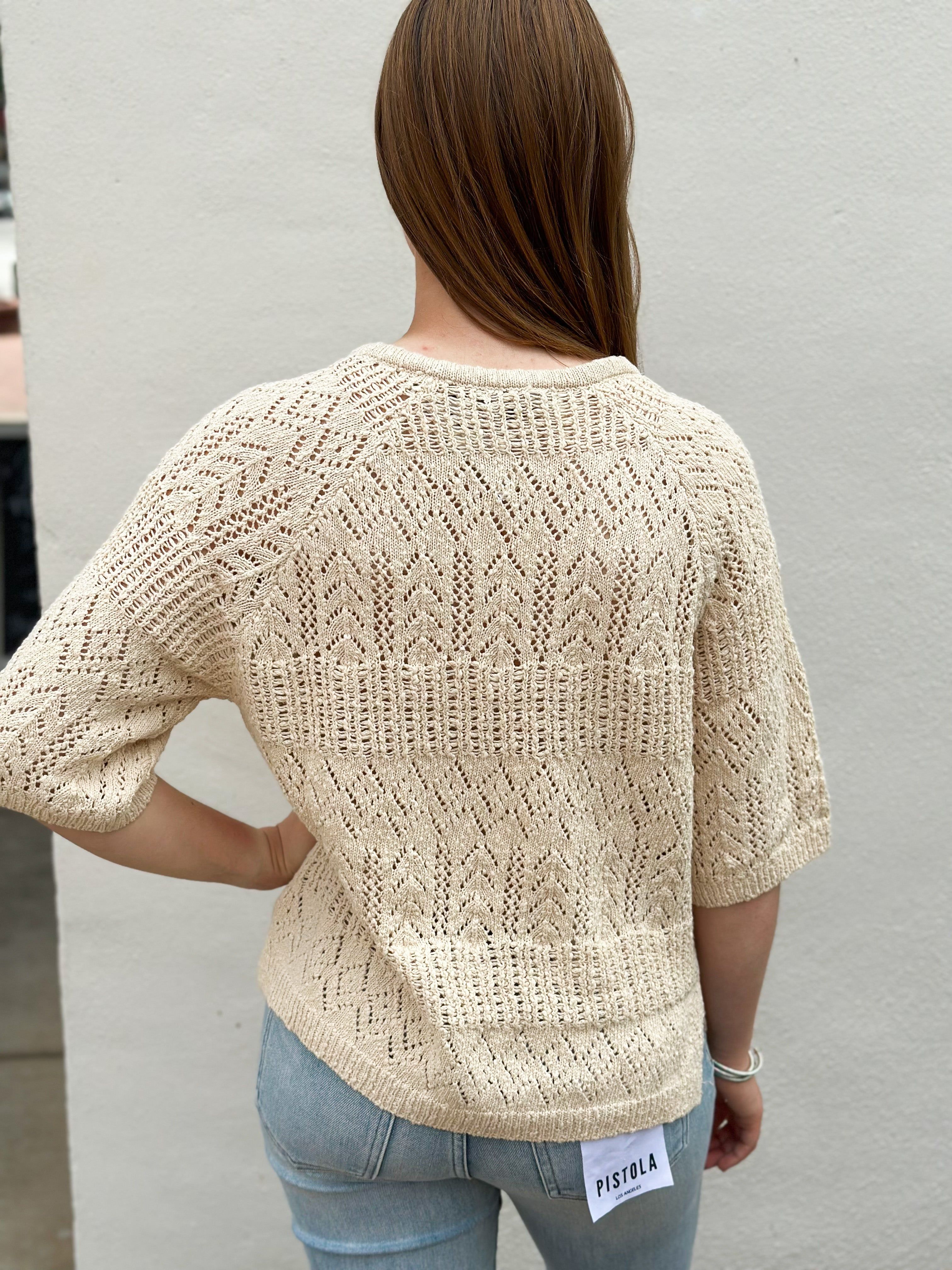 Open Knit Top | Macrame sold by Belletique product image thumbnail 3