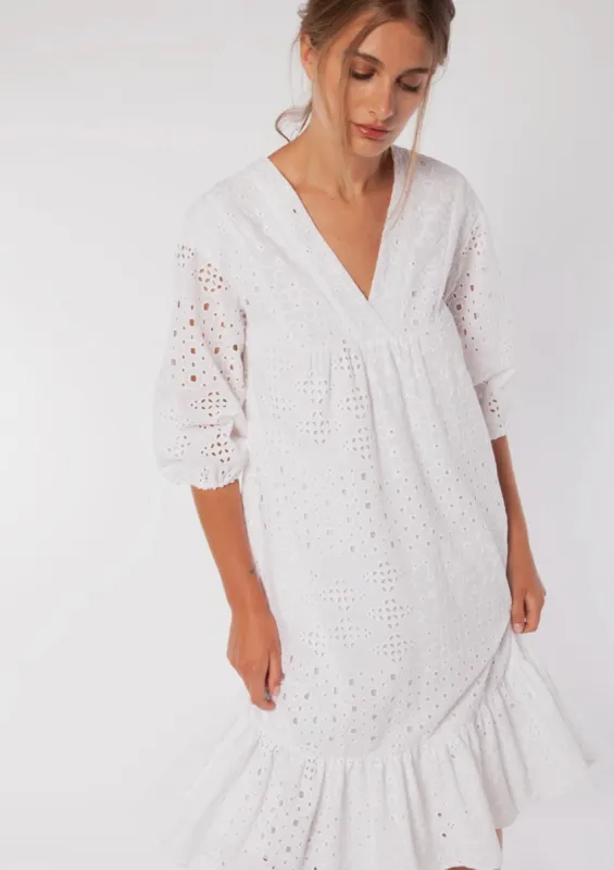 Fabrizia Patchwork Sangallo Dress sold by Belletique