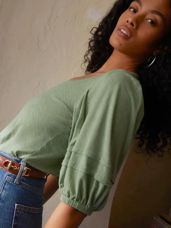 Nigella Scoop Neck Top | Clover sold by Belletique product image thumbnail 3