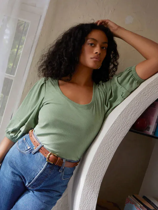 Nigella Scoop Neck Top | Clover sold by Belletique product image thumbnail 2