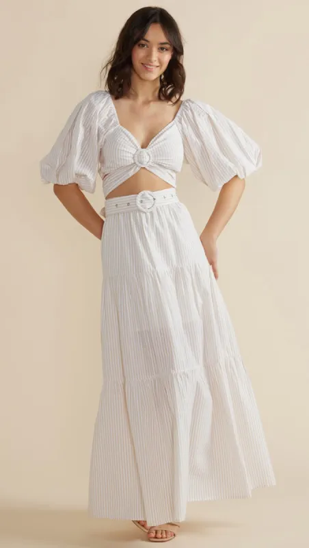 Lune Midi Skirt sold by Belletique