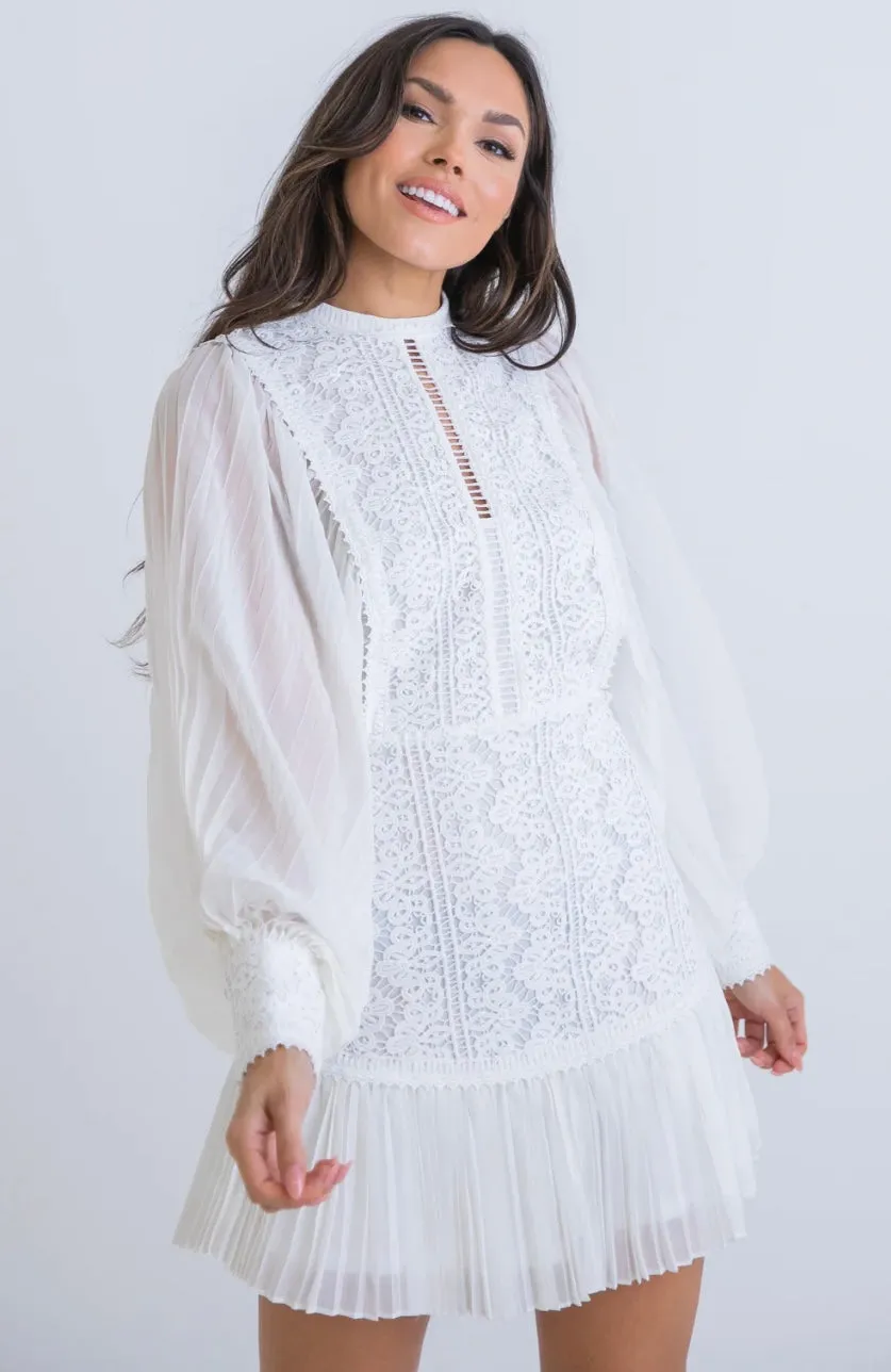 Chiffon Dress | White sold by Belletique