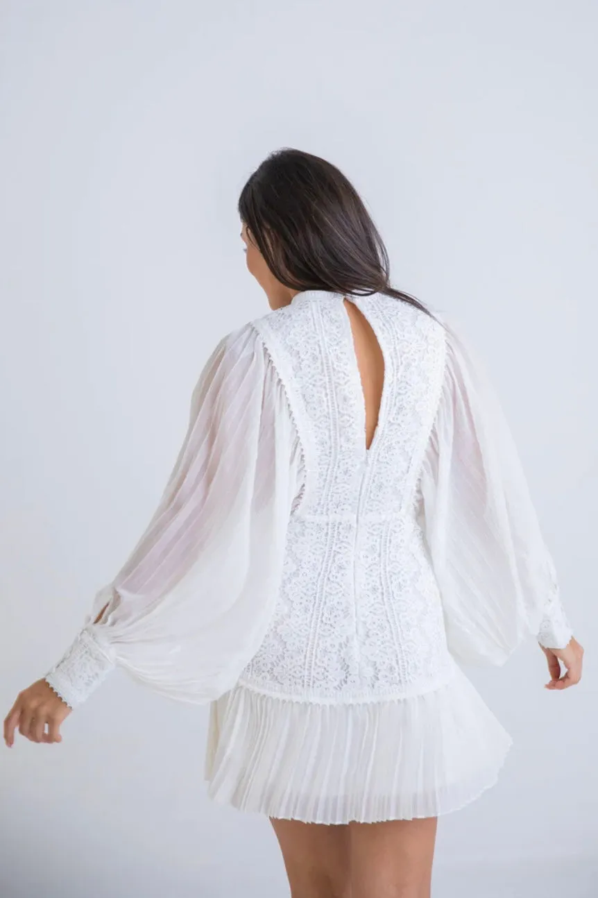 Chiffon Dress | White sold by Belletique product image thumbnail 2