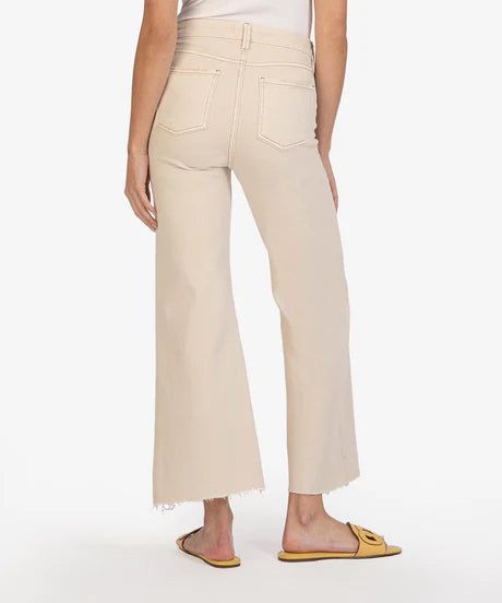 Meg High Rise Fab Ab Wide Leg | Ecru sold by Belletique product image thumbnail 3