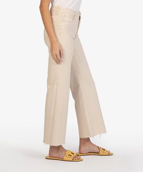 Meg High Rise Fab Ab Wide Leg | Ecru sold by Belletique product image thumbnail 2