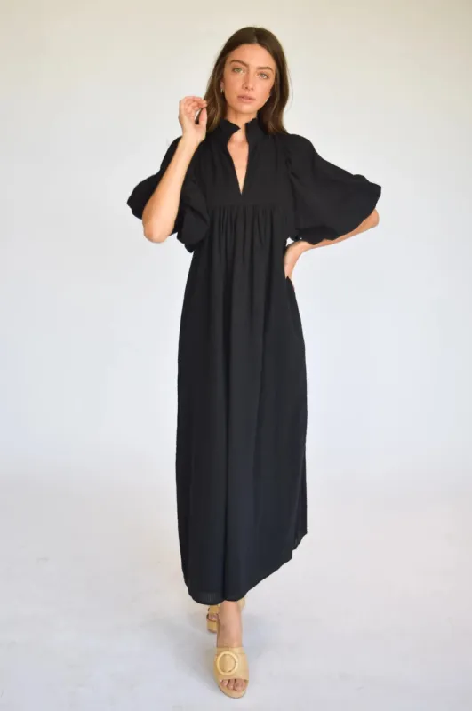 High Neck Midi Dress | Black sold by Belletique