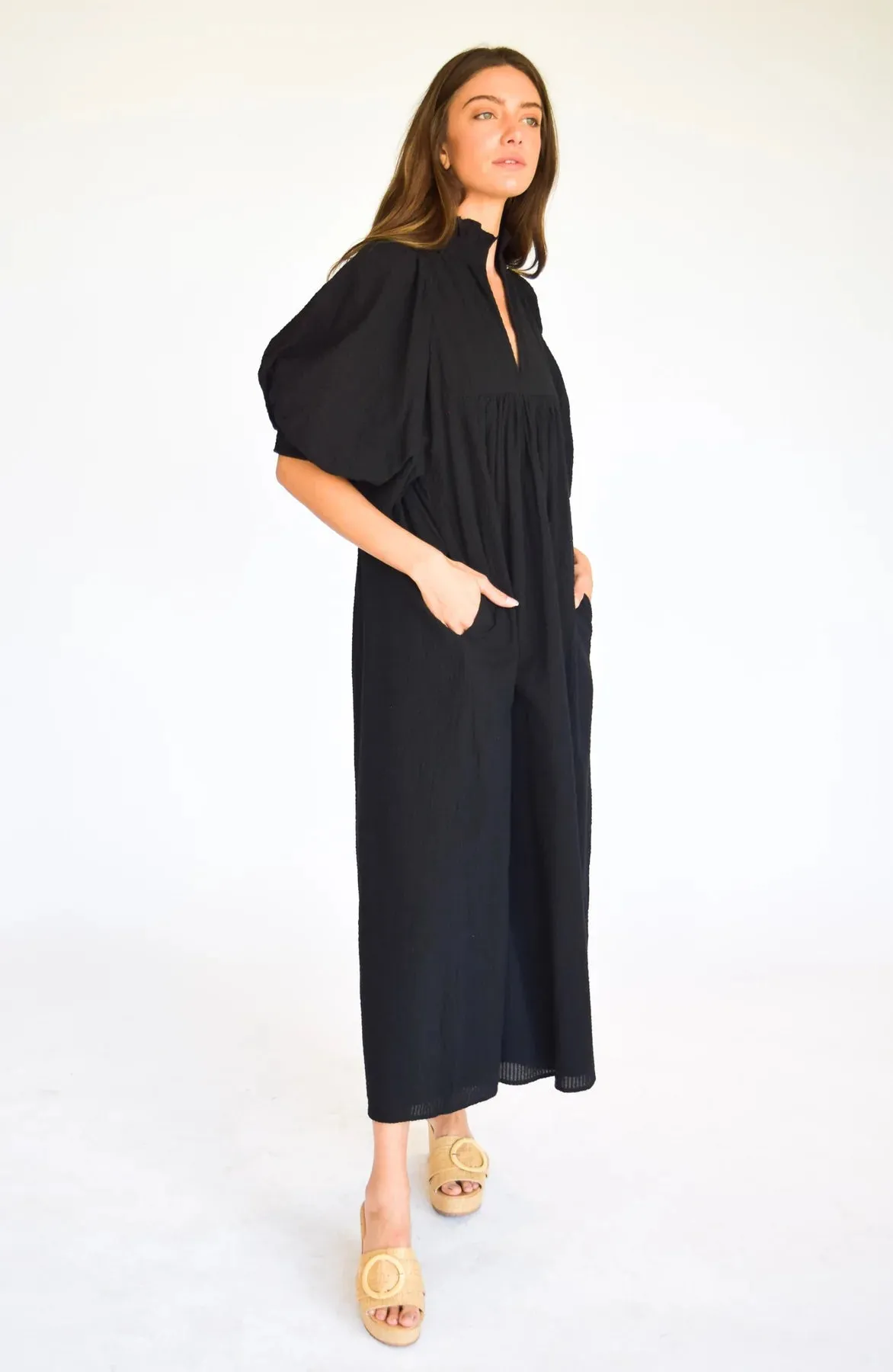 High Neck Midi Dress | Black sold by Belletique product image thumbnail 2
