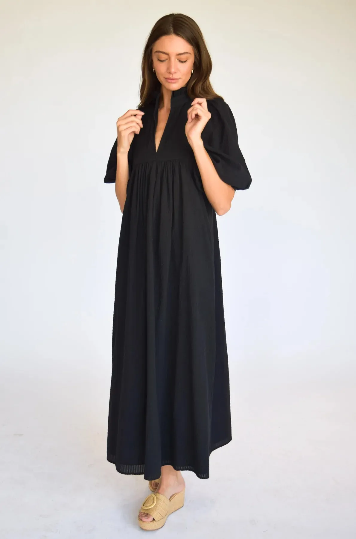 High Neck Midi Dress | Black sold by Belletique product image thumbnail 3