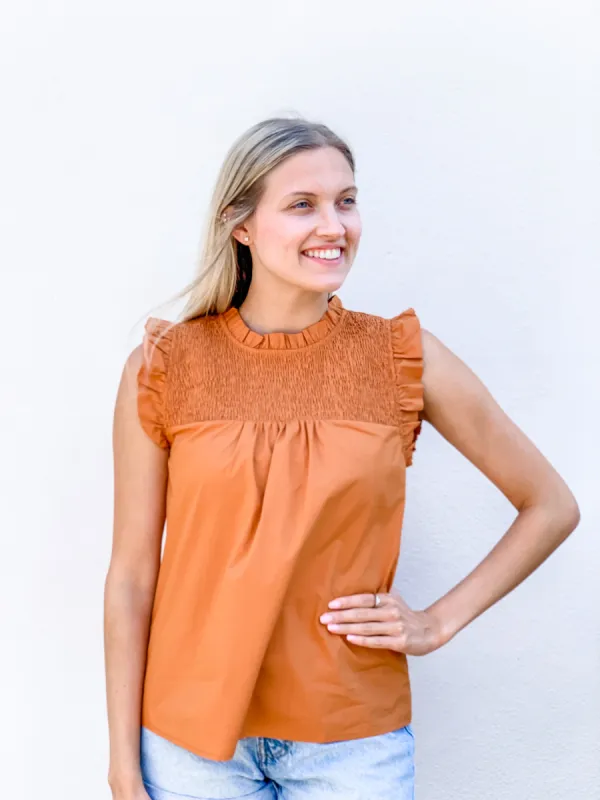 Sienna Smocked Top sold by Belletique