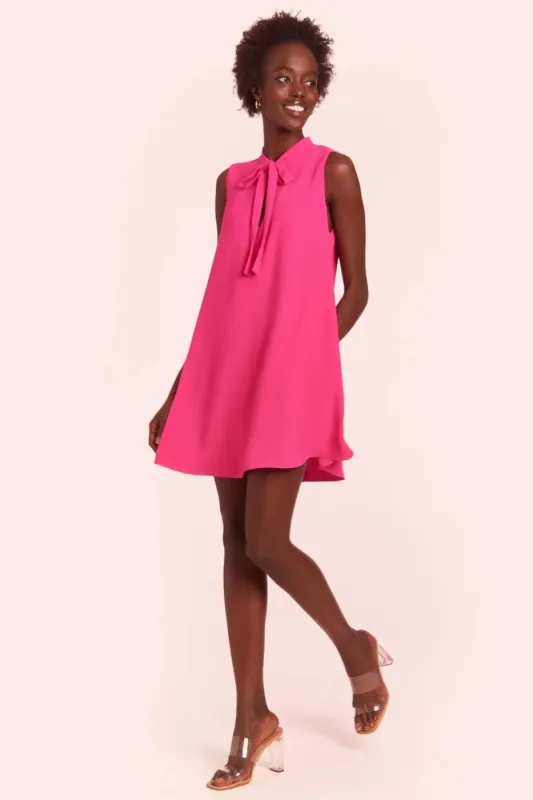 Sleeveless Louis Dress | Hot Pink sold by Belletique