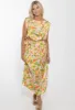 Abstract Floral Satin Maxi Dress sold by Belletique