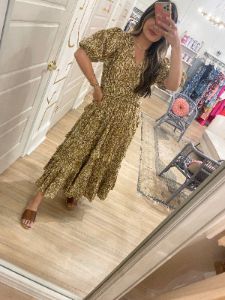 Mallory Midi Dress | Gold sold by Belletique