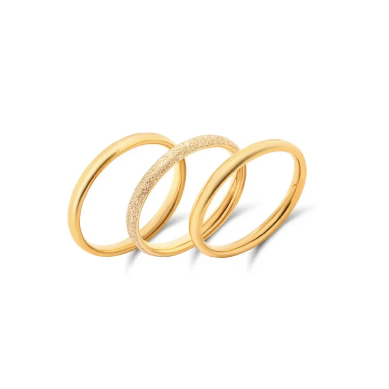 Micah Triple Ring Set sold by Belletique