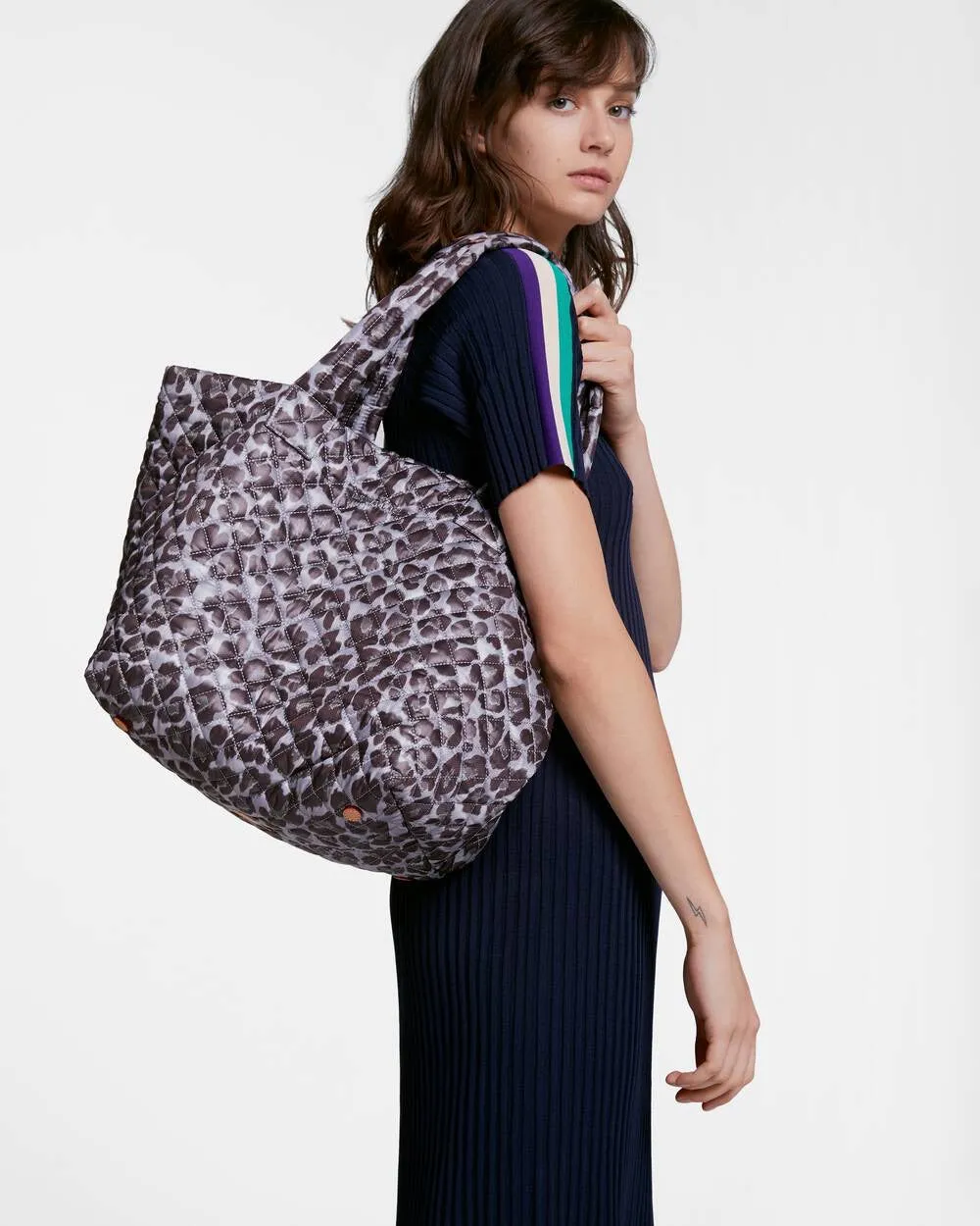 Medium Metro Tote | Magnet Leopard sold by Belletique product image thumbnail 2