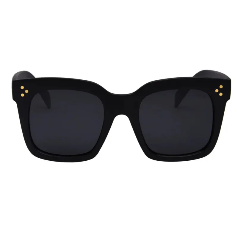 Waverly Sunglasses | Matt Black/Smoke Polarized sold by Belletique
