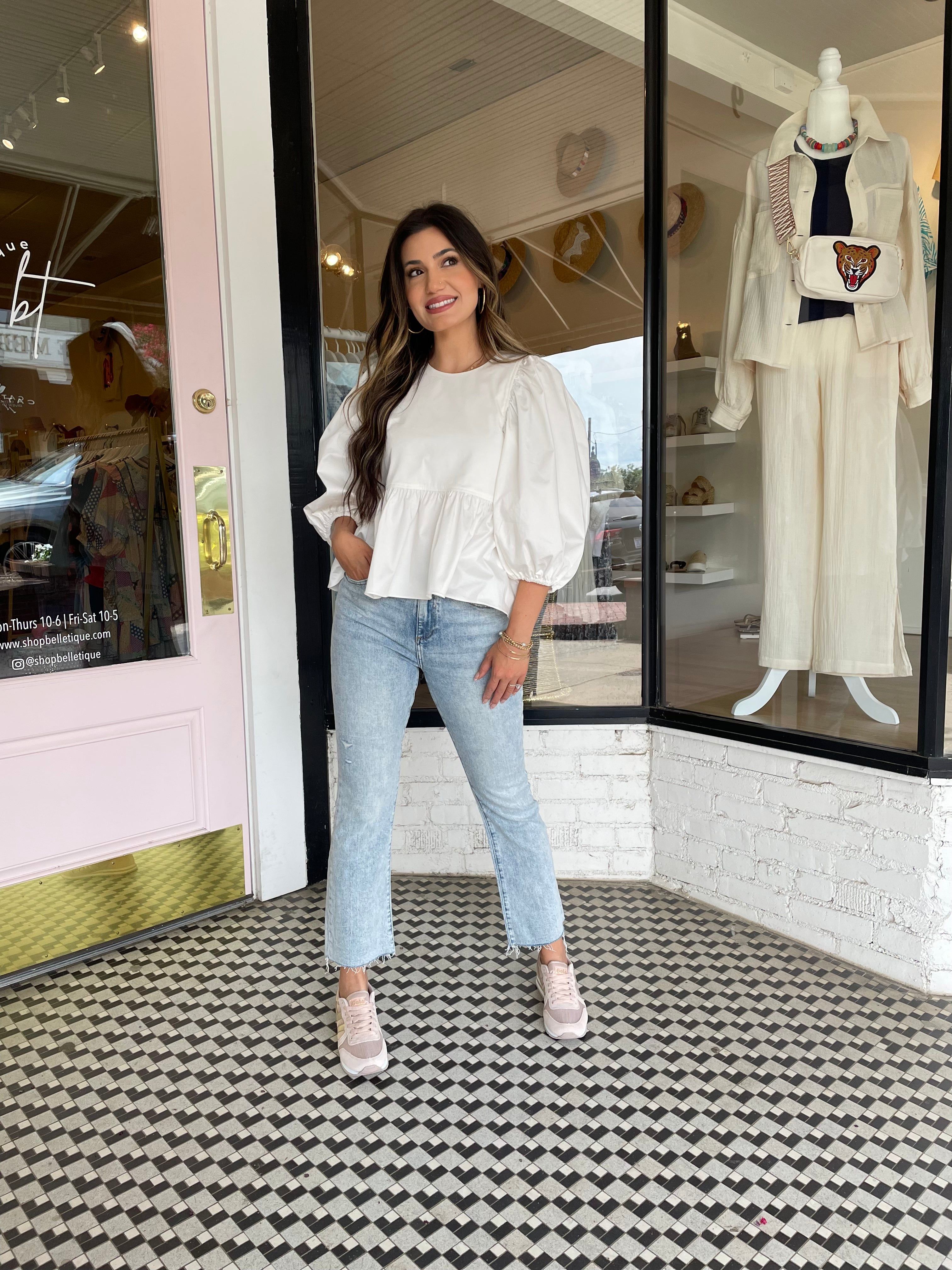 Harlow Top | White sold by Belletique product image thumbnail 2