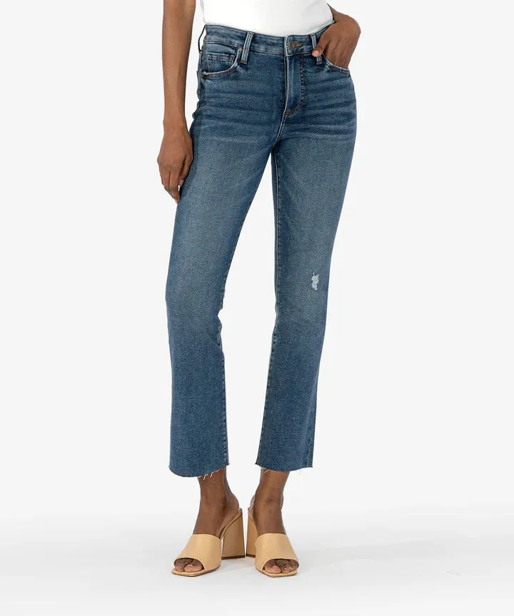 Kelsey High Rise Fab Ab Ankle Flare with Raw Hem | Shine sold by Belletique