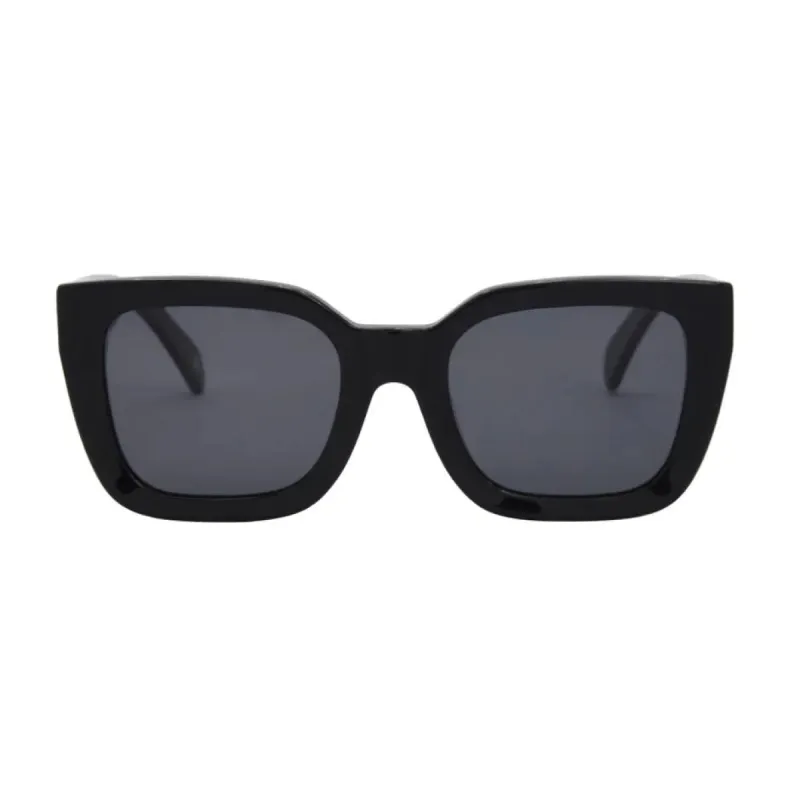 Alden Sunglasses | Black + Smoke Polarized sold by Belletique