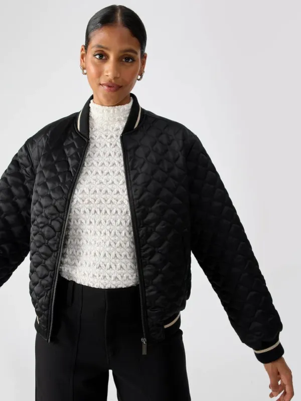 Marilyn Bomber Jacket | Black sold by Belletique