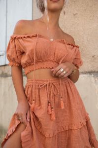 Daisy Crop Top - Dusty Pink sold by Tropical Dream
