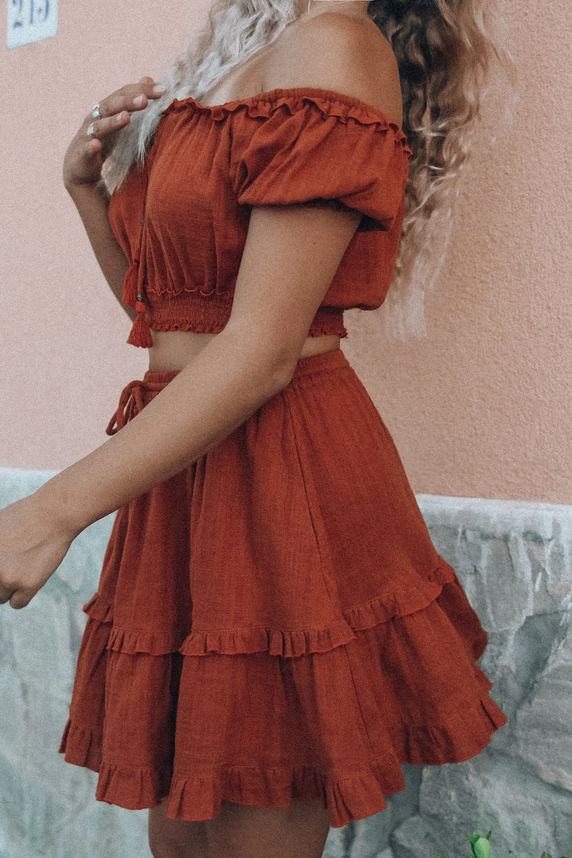 Daisy Crop Top - Rust sold by Tropical Dream product image thumbnail 3