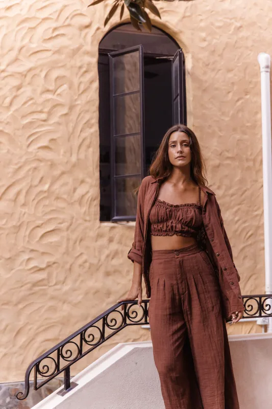 Sophie Crop - Chocolate sold by Tropical Dream