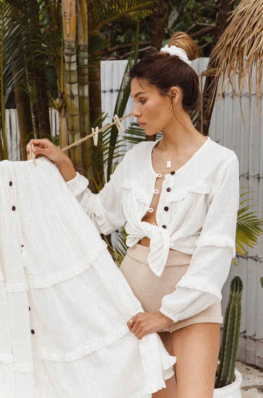 Lizzy Shirt - White sold by Tropical Dream