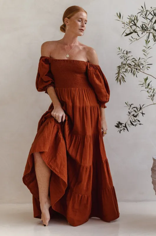 Flora Maxi Dress - Rust sold by Tropical Dream