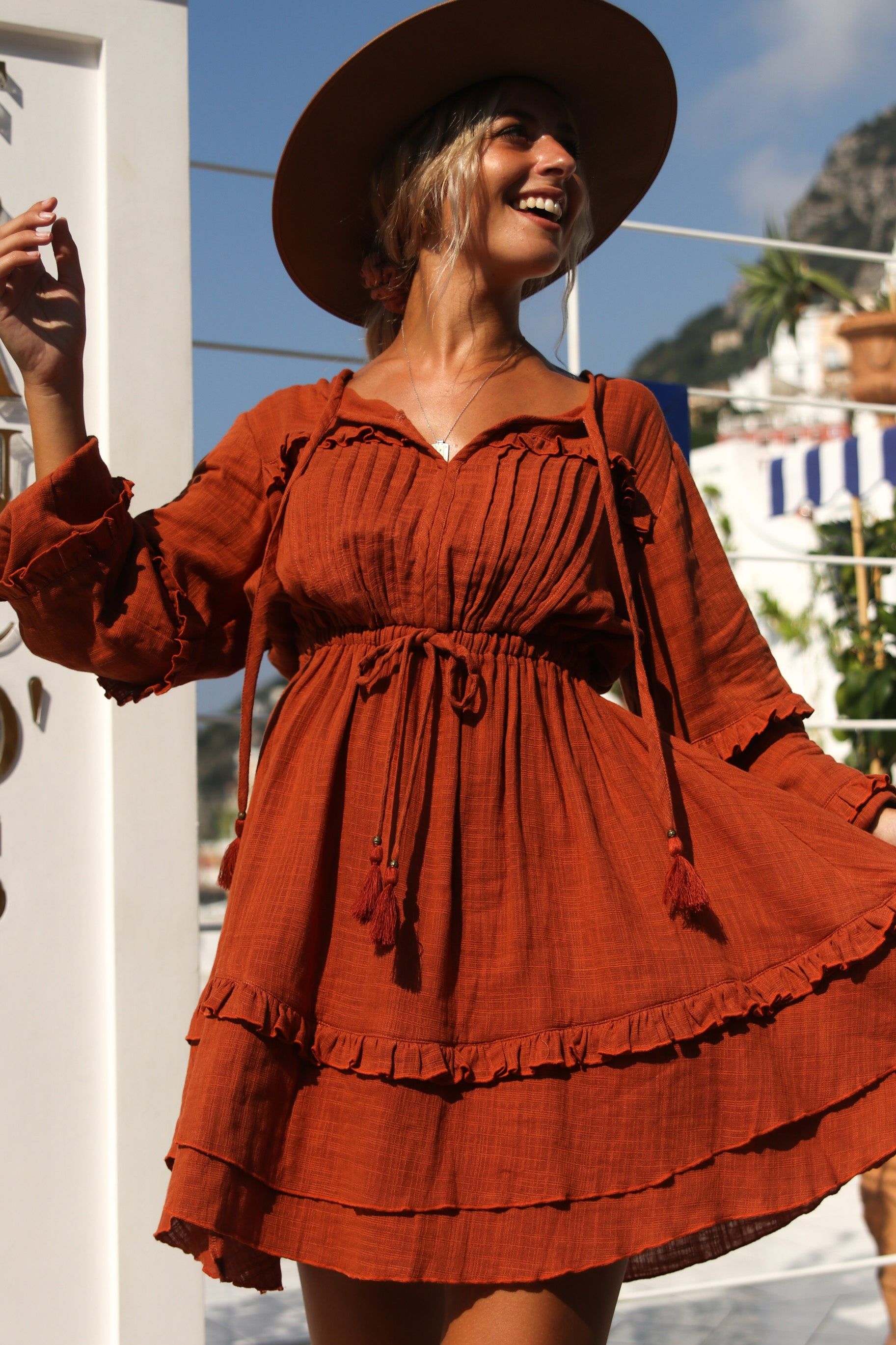 Lily Mini Dress - Rust sold by Tropical Dream product image thumbnail 4