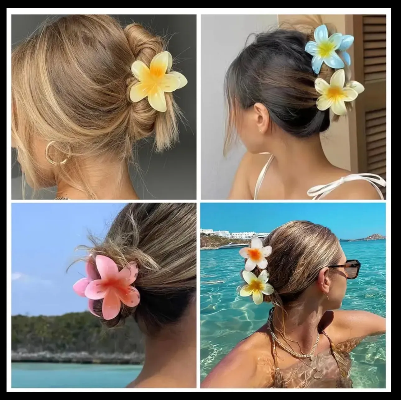 Frangipani Hair Clips sold by Tropical Dream product image thumbnail 3