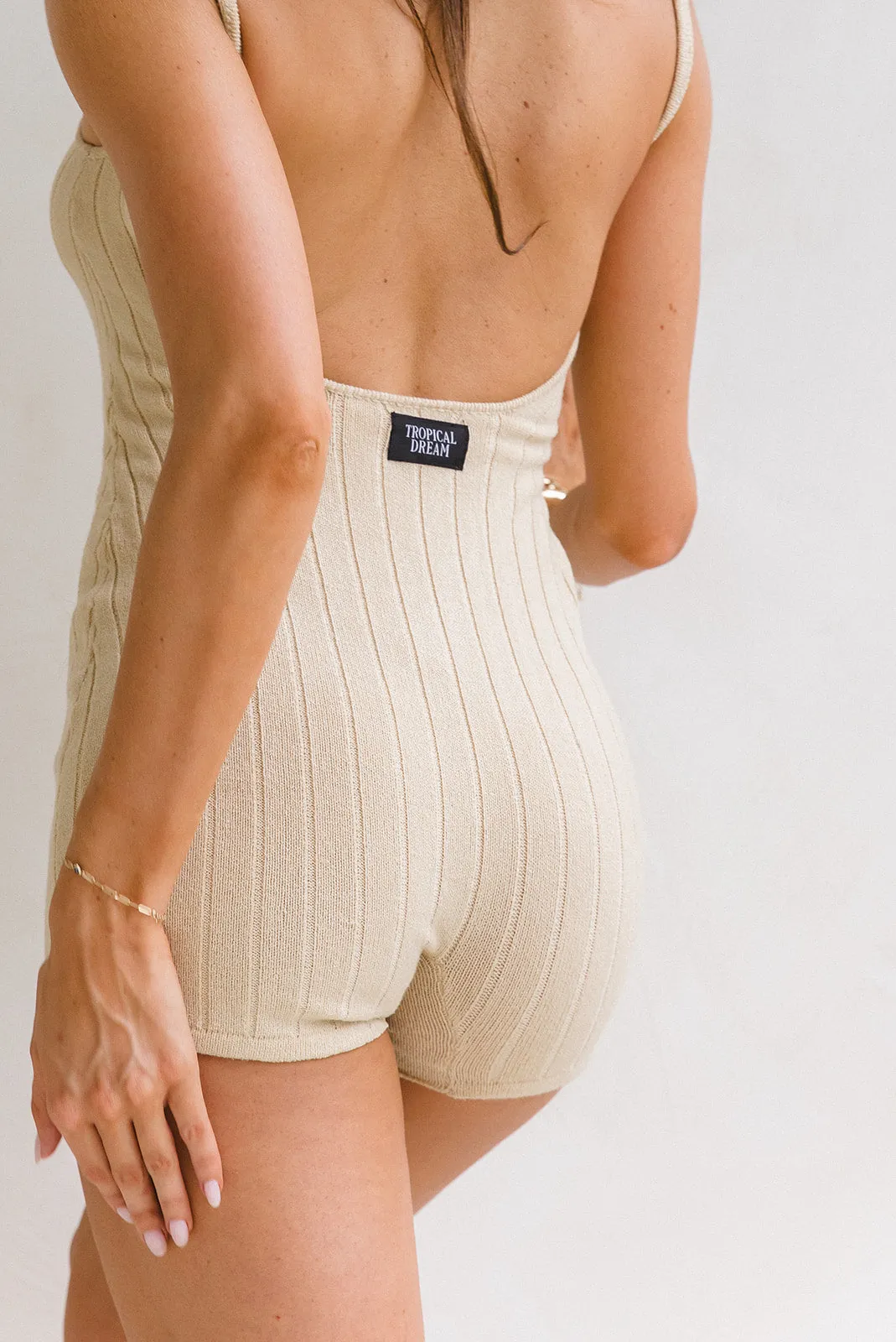 Forever More Backless Onesie - Beige sold by Tropical Dream product image thumbnail 2