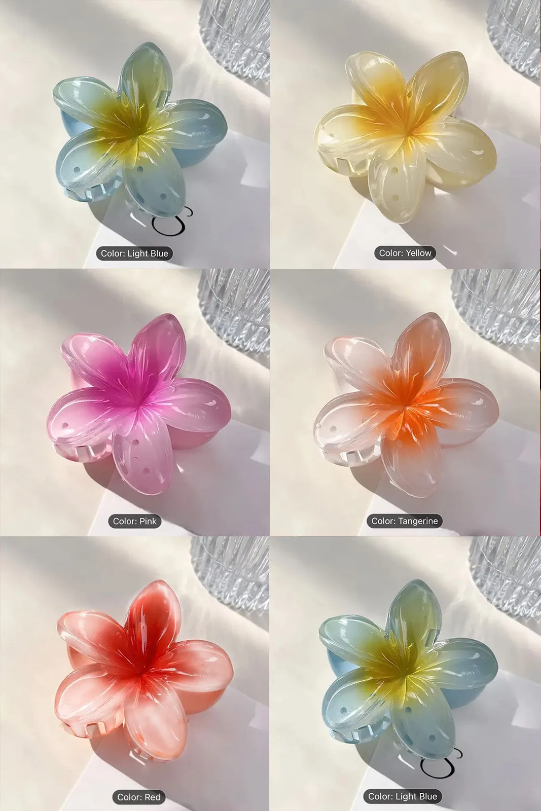 Frangipani Hair Clips sold by Tropical Dream product image thumbnail 3