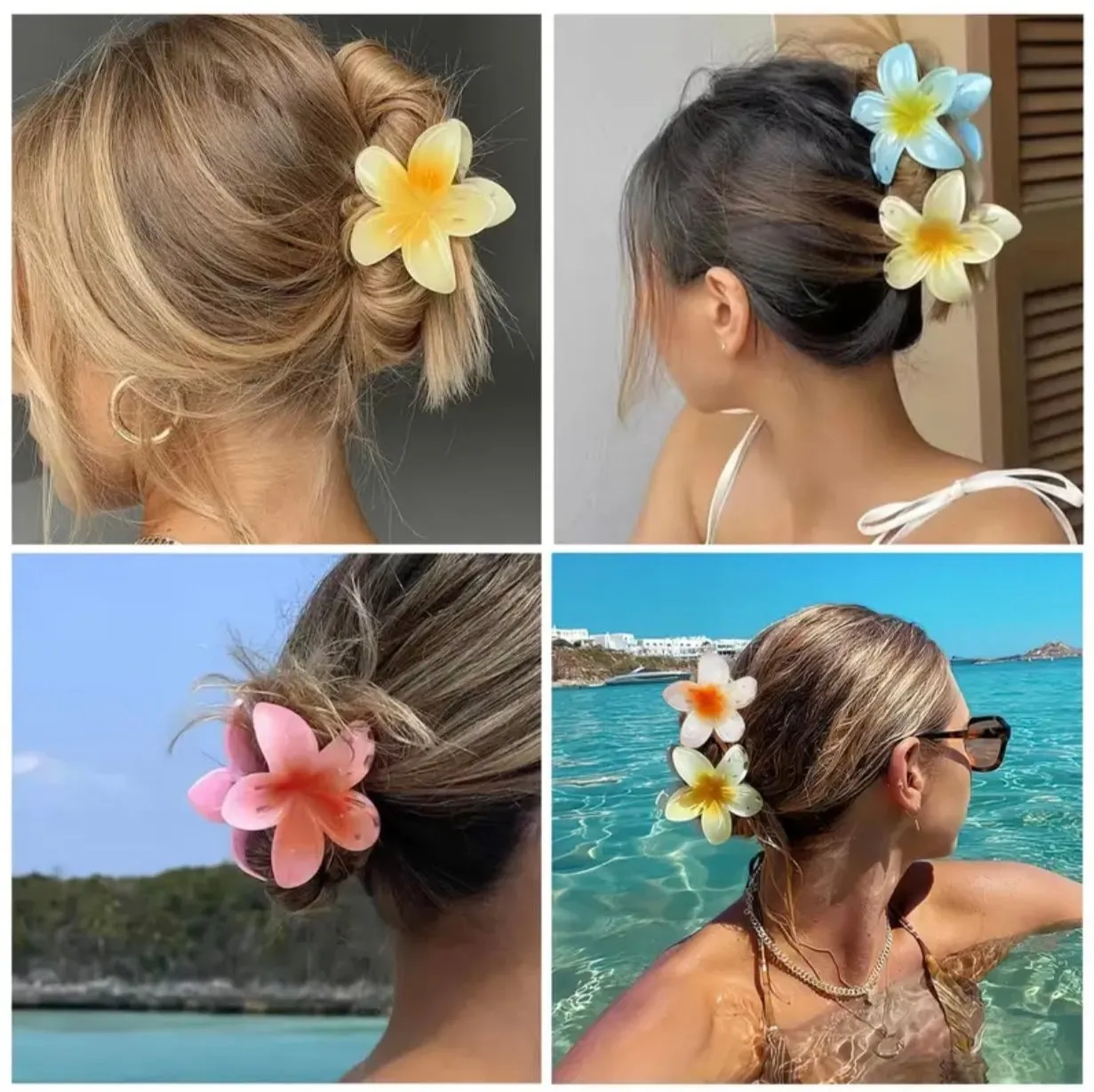 Frangipani Hair Clips sold by Tropical Dream product image thumbnail 4