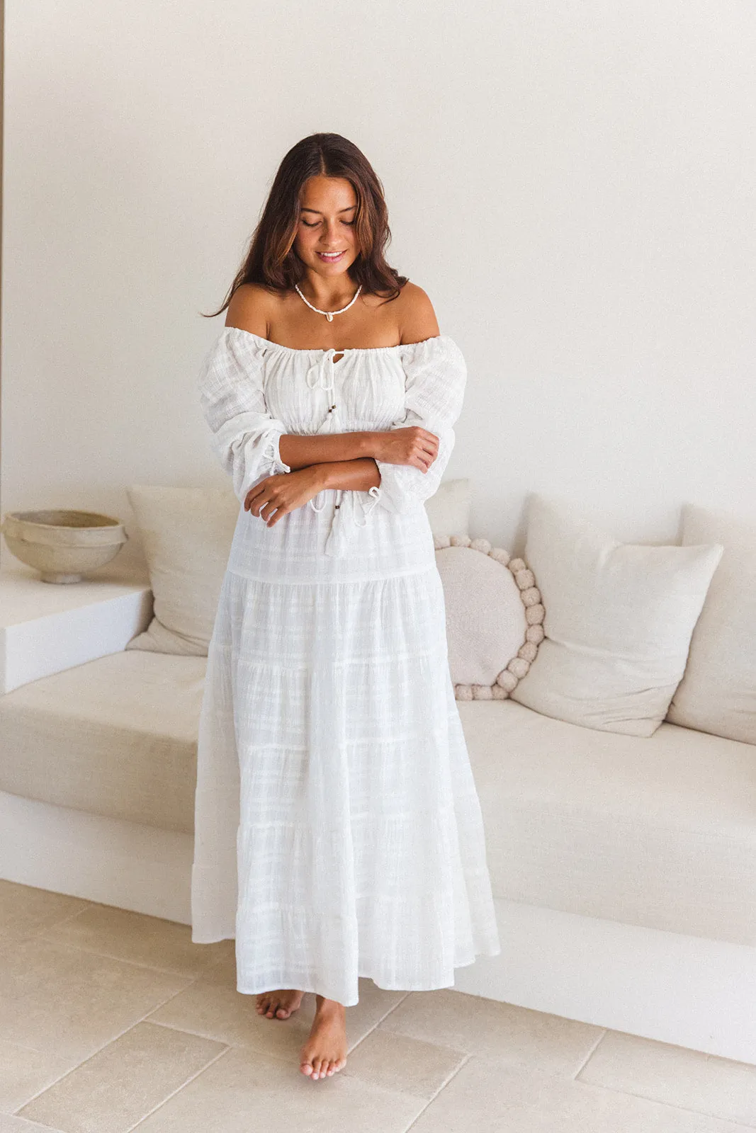 Dreamy Maxi Skirt - White (Lined Inside) Go size up sold by Tropical Dream product image thumbnail 2