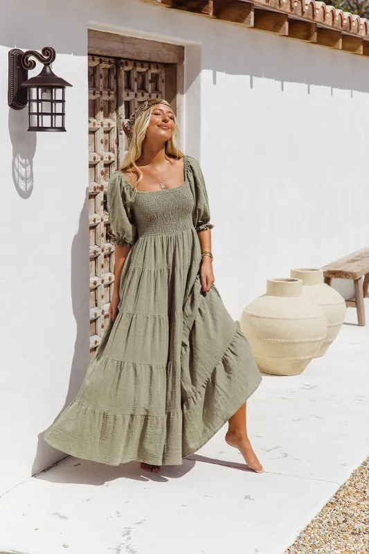 Flora Maxi Dress - Sage sold by Tropical Dream