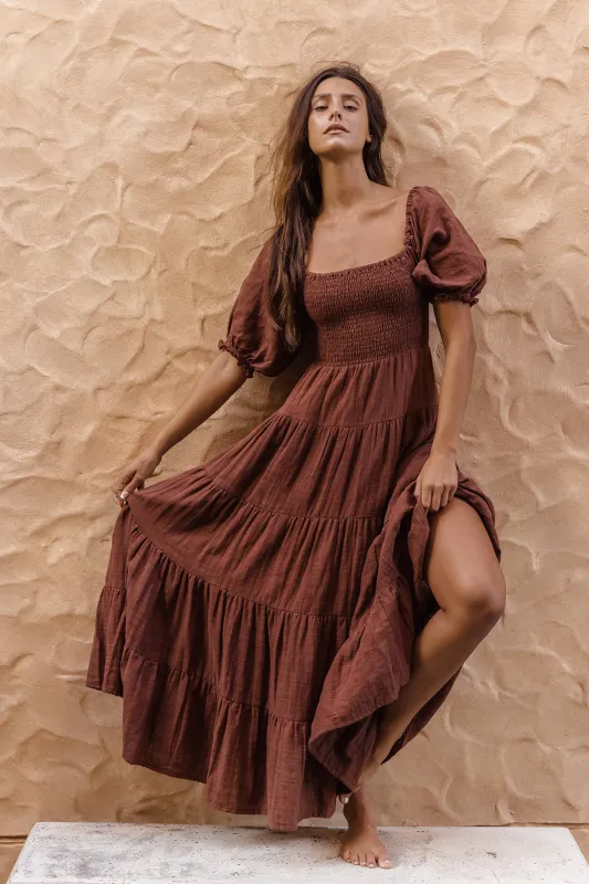 Flora Maxi Dress - Chocolate sold by Tropical Dream