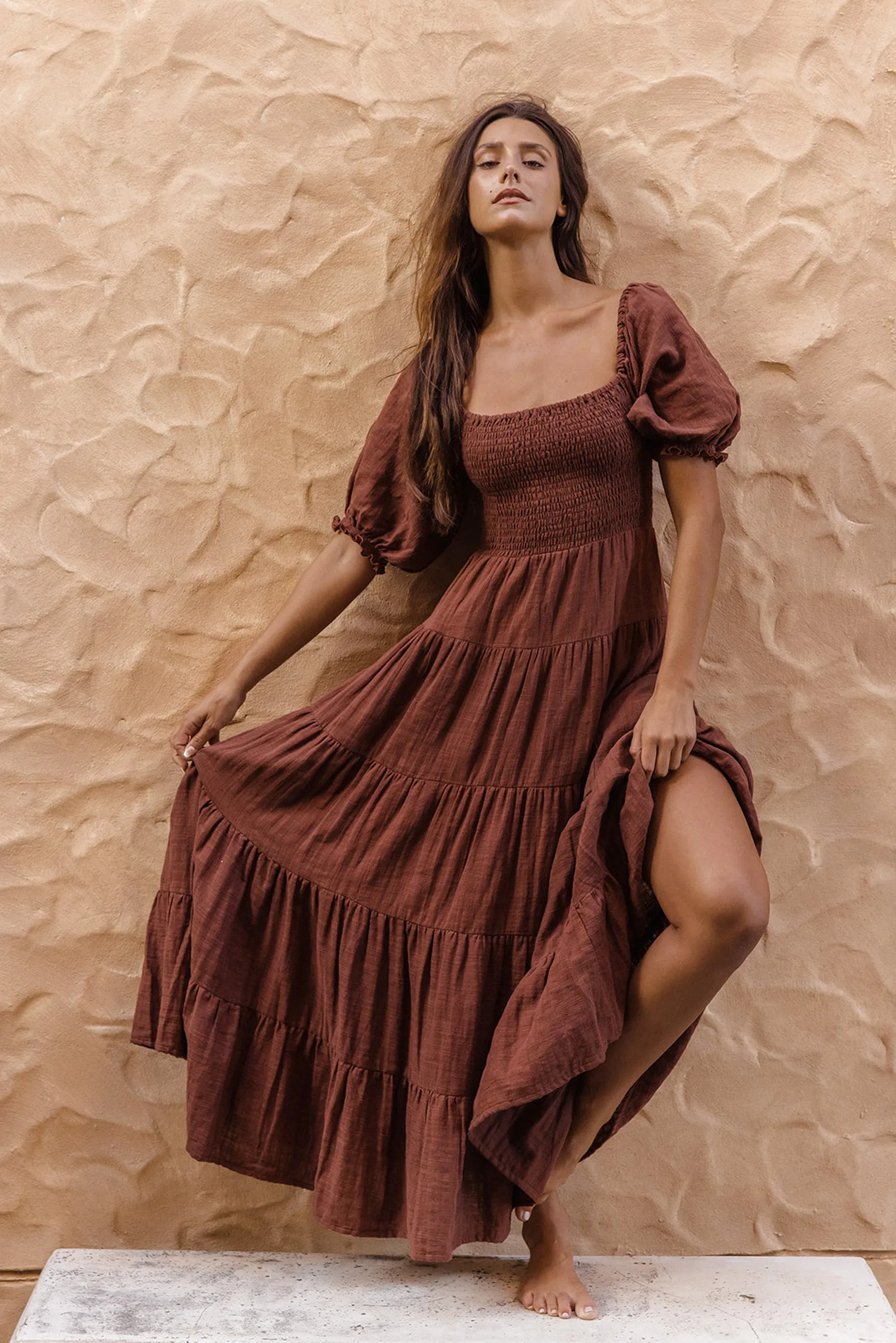 Flora Maxi Dress - Chocolate sold by Tropical Dream