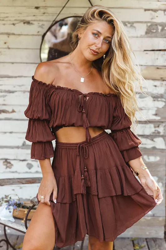 Esmeralda Crop Top - Brown sold by Tropical Dream