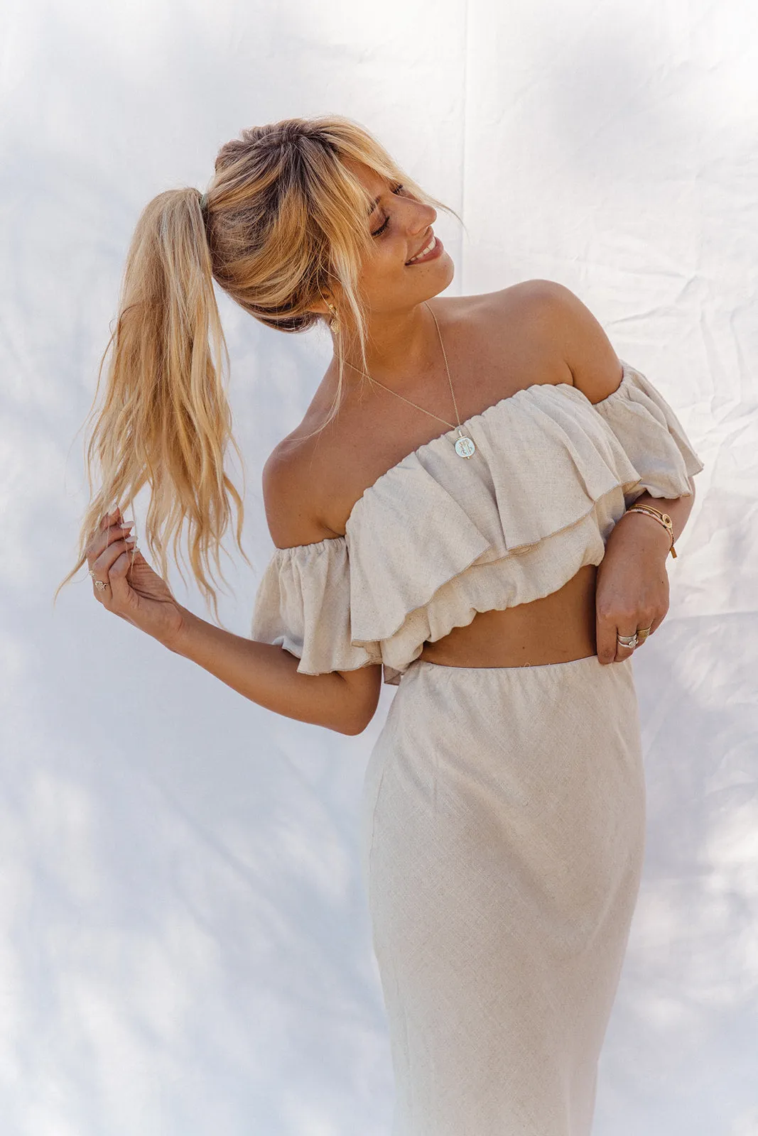 Bella Bias Cut Skirt - Sand sold by Tropical Dream product image thumbnail 4