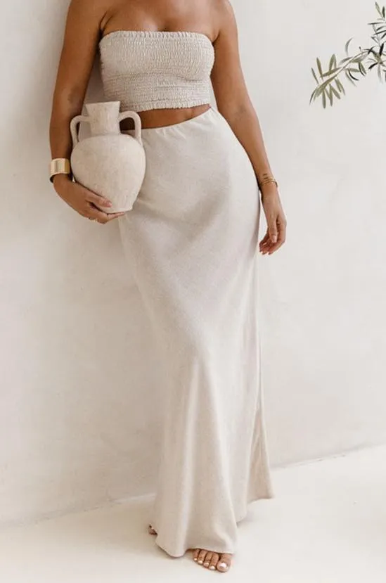 Bella Bias Cut Skirt - Sand sold by Tropical Dream