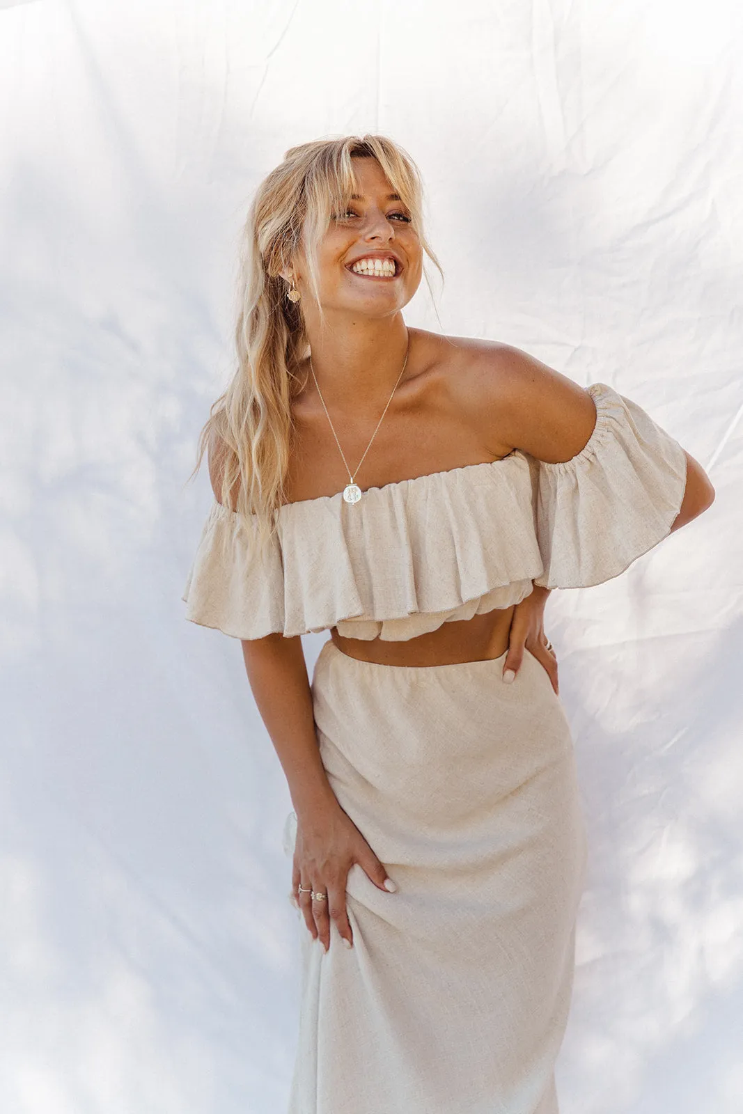 Bella Bias Cut Skirt - Sand sold by Tropical Dream product image thumbnail 3