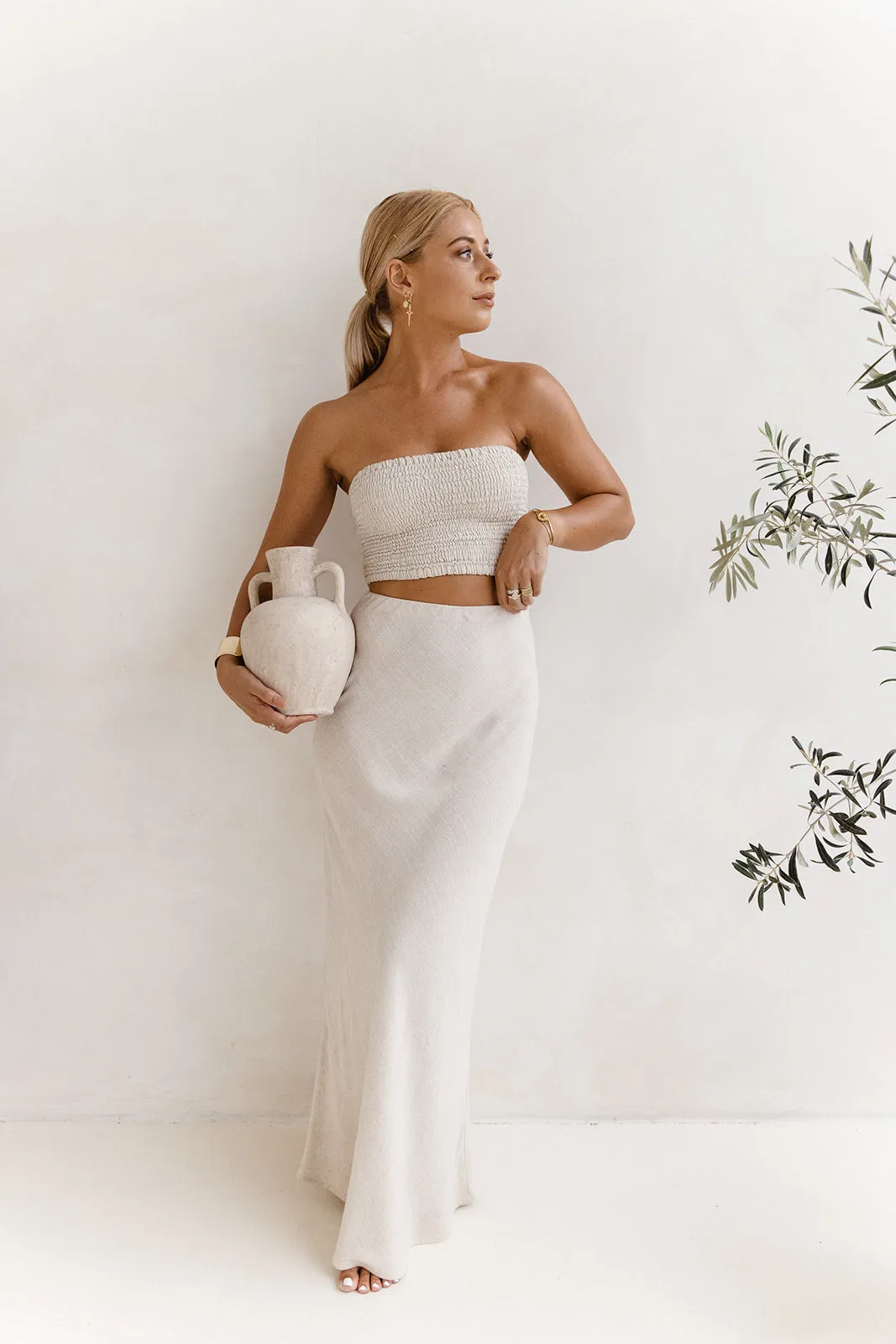 Bella Bias Cut Skirt - Sand sold by Tropical Dream product image thumbnail 2